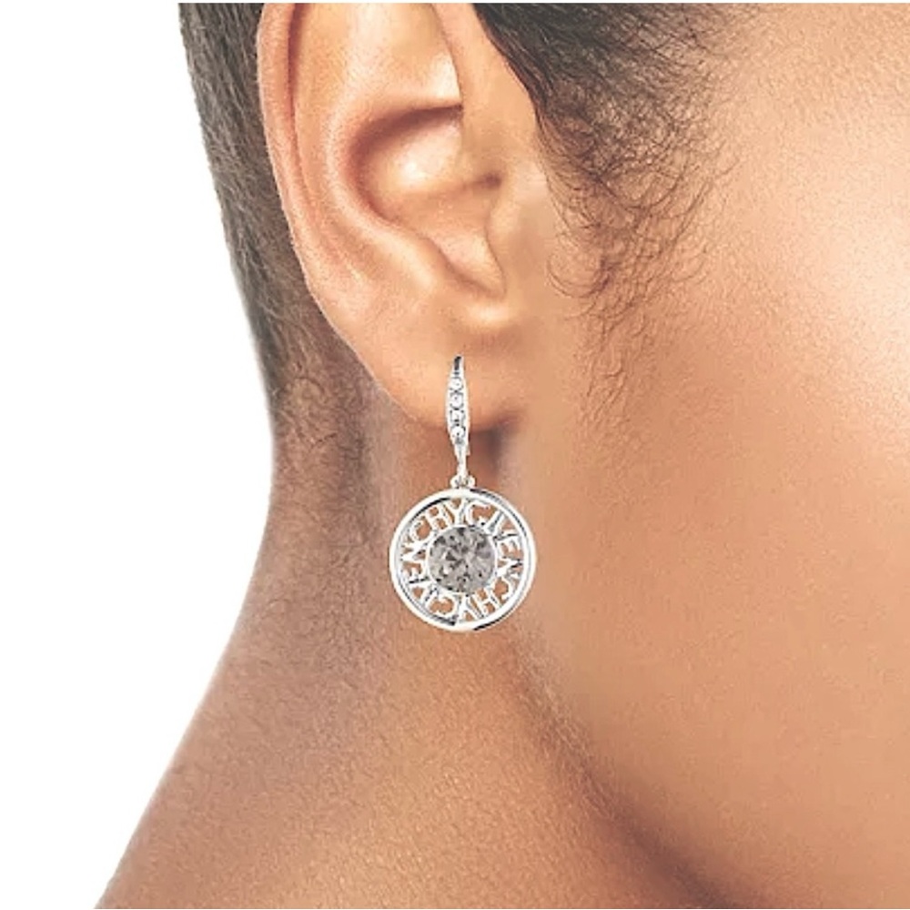 COPY - Givency Drop Earrings with Gray Stone - Picture 2 of 6